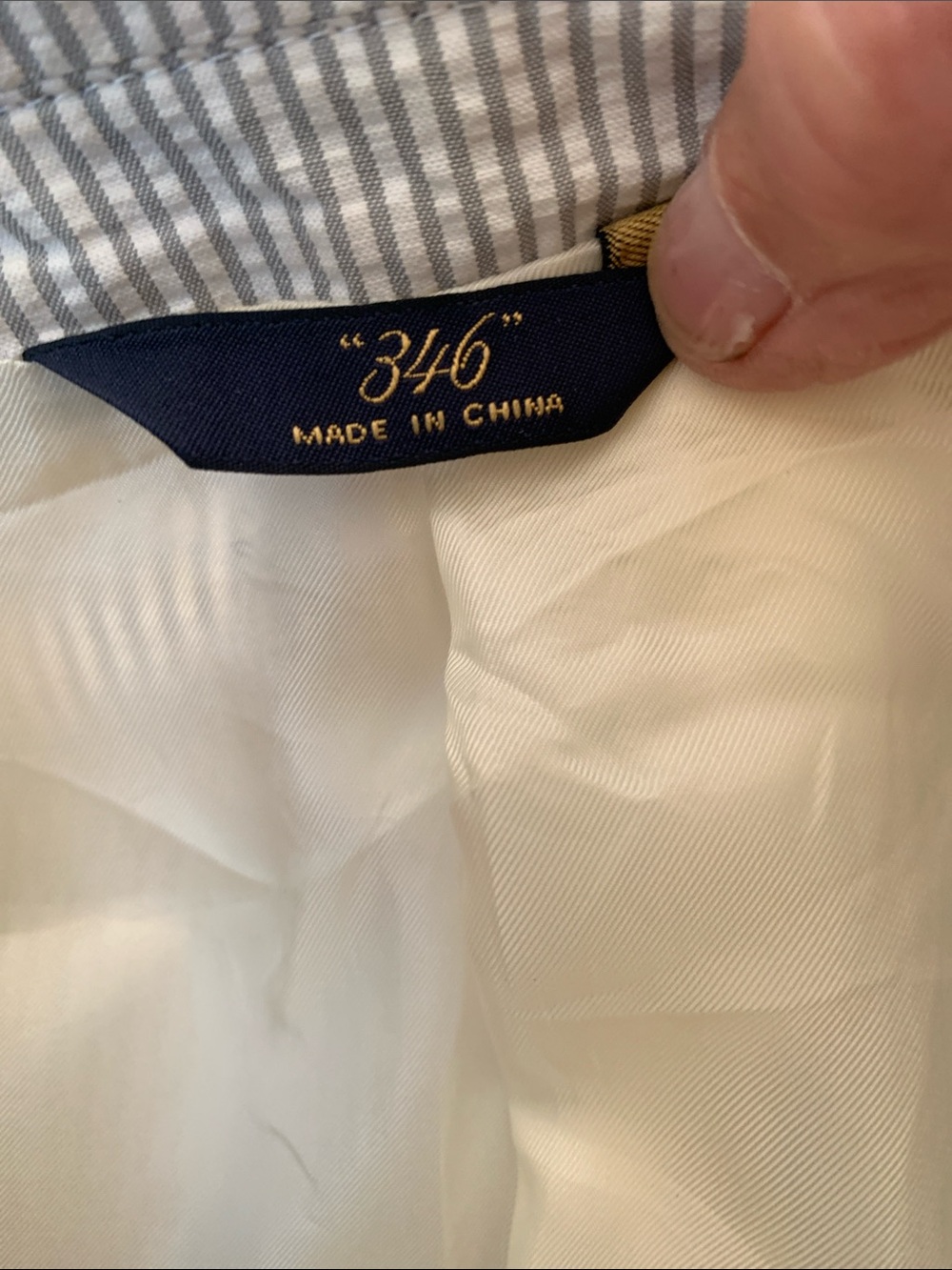 Men's Cream Seersucker Blazer - Classic Lightweight Sport Coat, Brooks Brothers - Picture 7 of 10